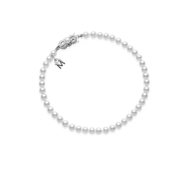 Mikimoto 7x6.5mm Akoya Pearl 18K White Gold Bracelet