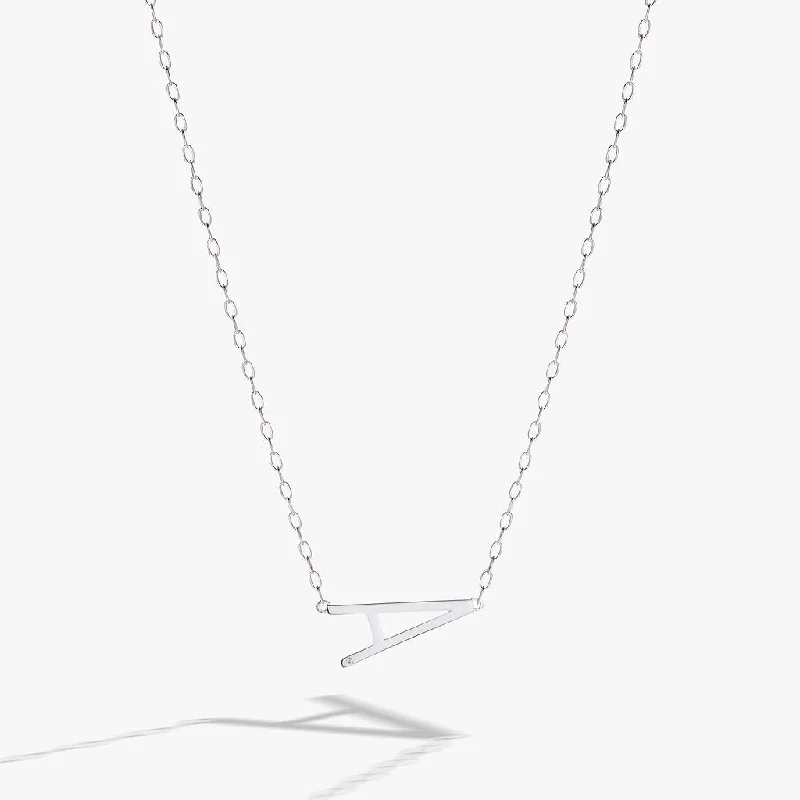 Initial A Precious Elongated Necklace