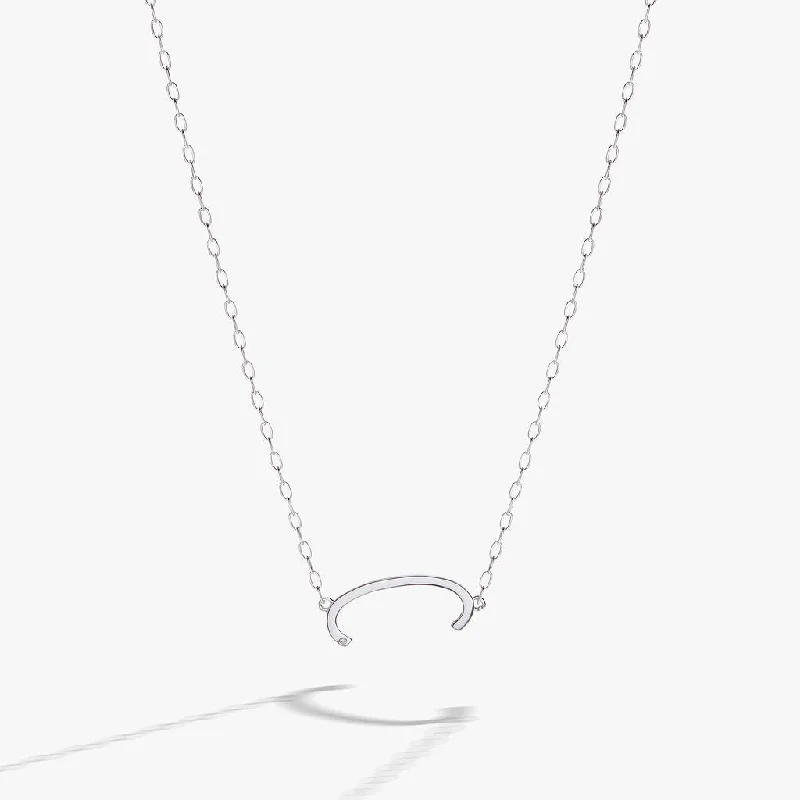 Initial C Precious Elongated Necklace