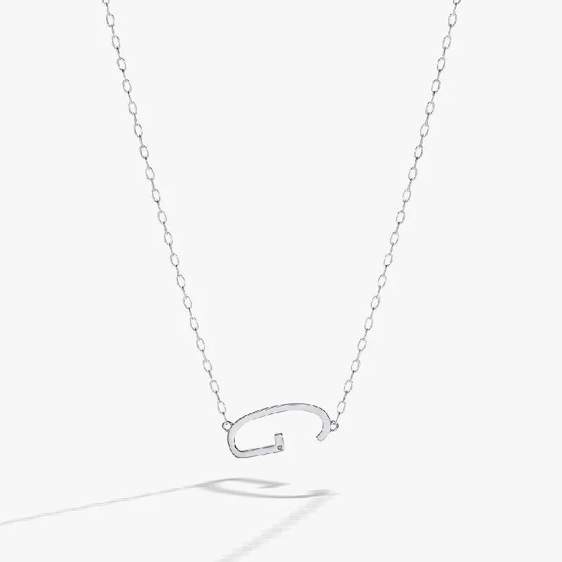 Initial G Precious Elongated Necklace