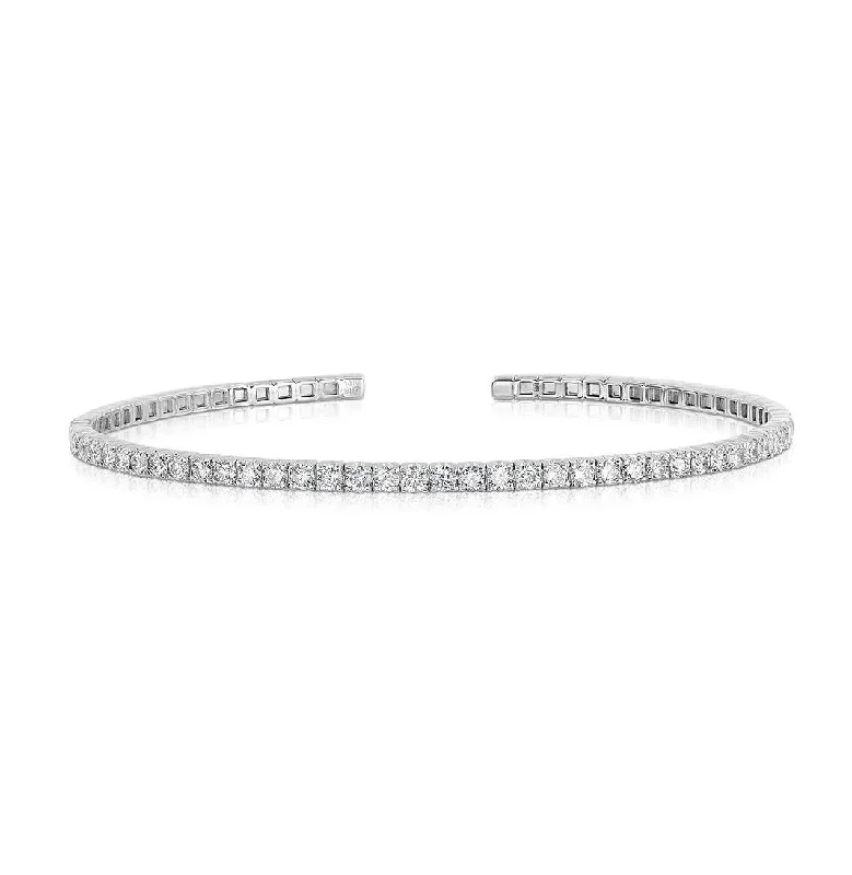 Sabel Collection 14K White Gold Diamond Cuff