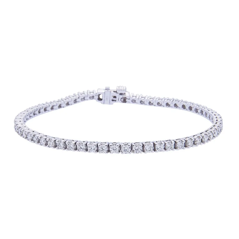 Sabel Collection 14K White Gold Round Diamond Tennis Bracelet