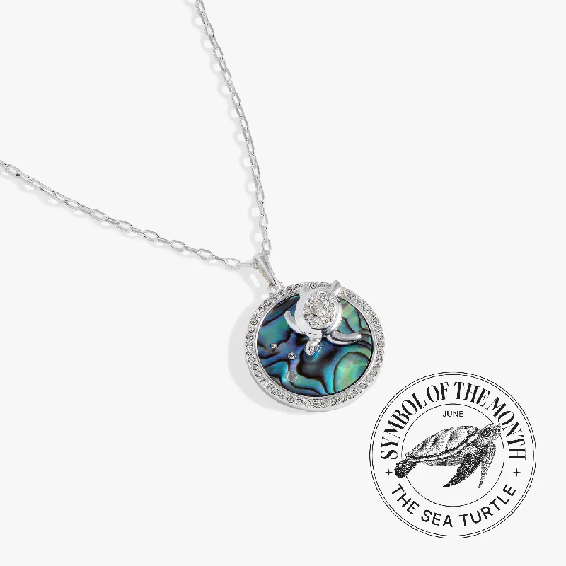 Sea Turtle and Abalone Adjustable Necklace