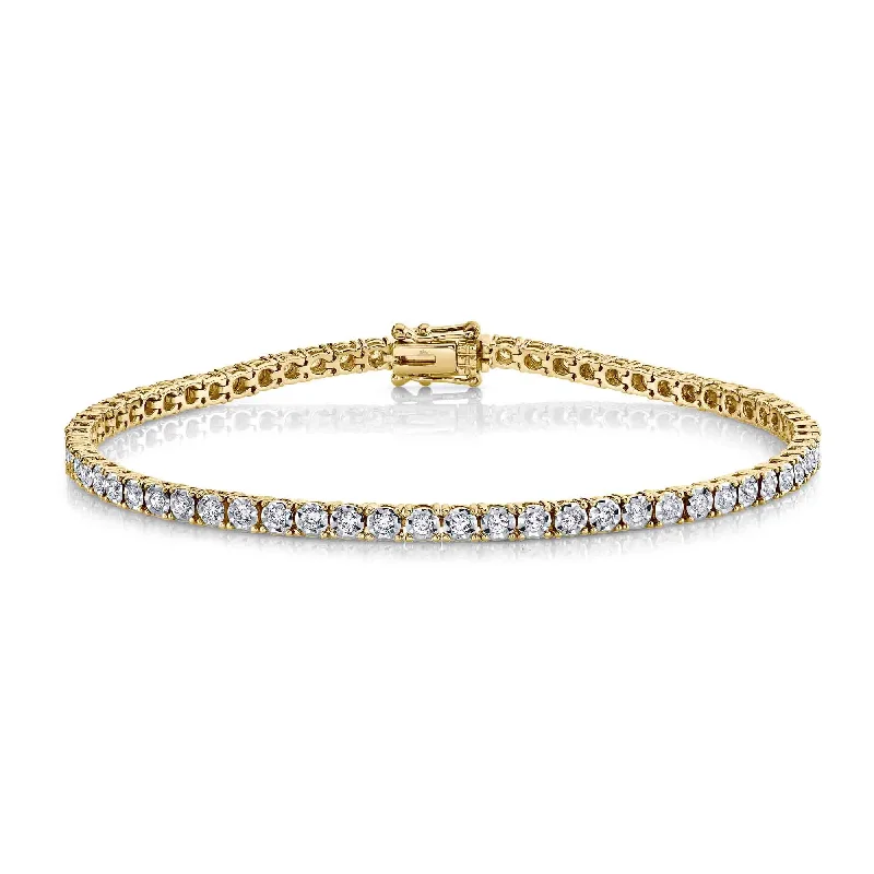 1.00CT 14K Y/G DIAMOND TENNIS BRACELET