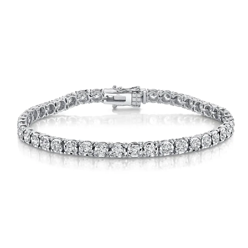 3.00CT 14K W/G DIAMOND TENNIS BRACELET