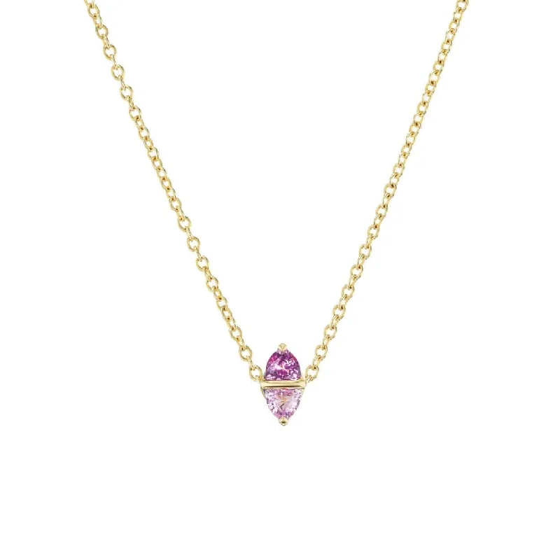 18K Yellow Gold Pink Sapphire Tilly Necklace