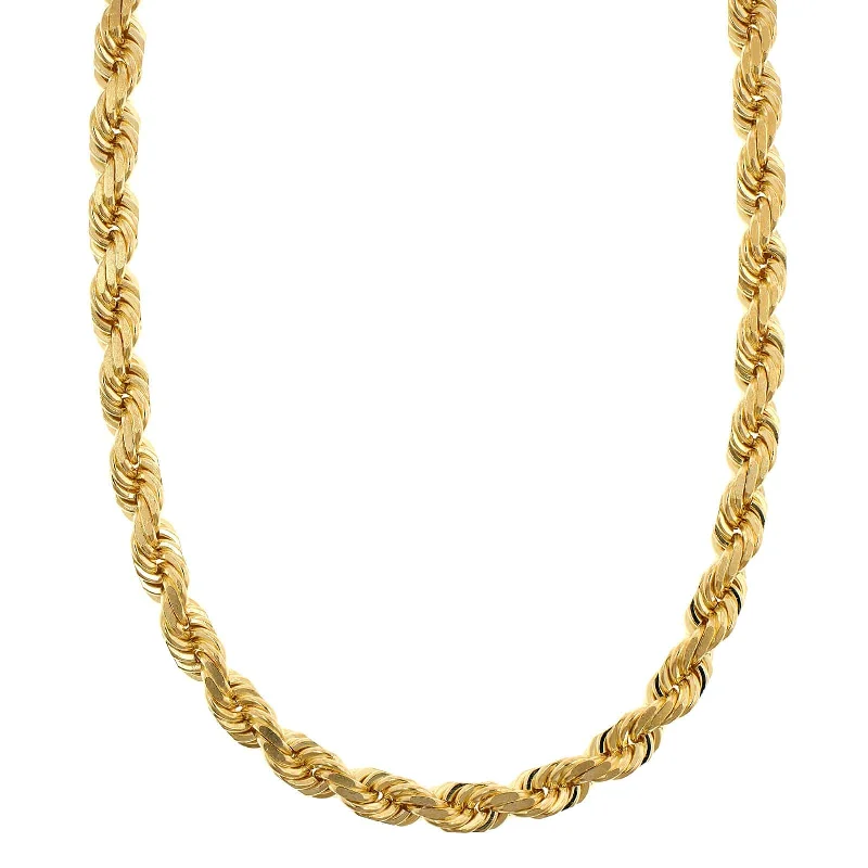 14K Yellow Gold 22" Rope Chain Necklace