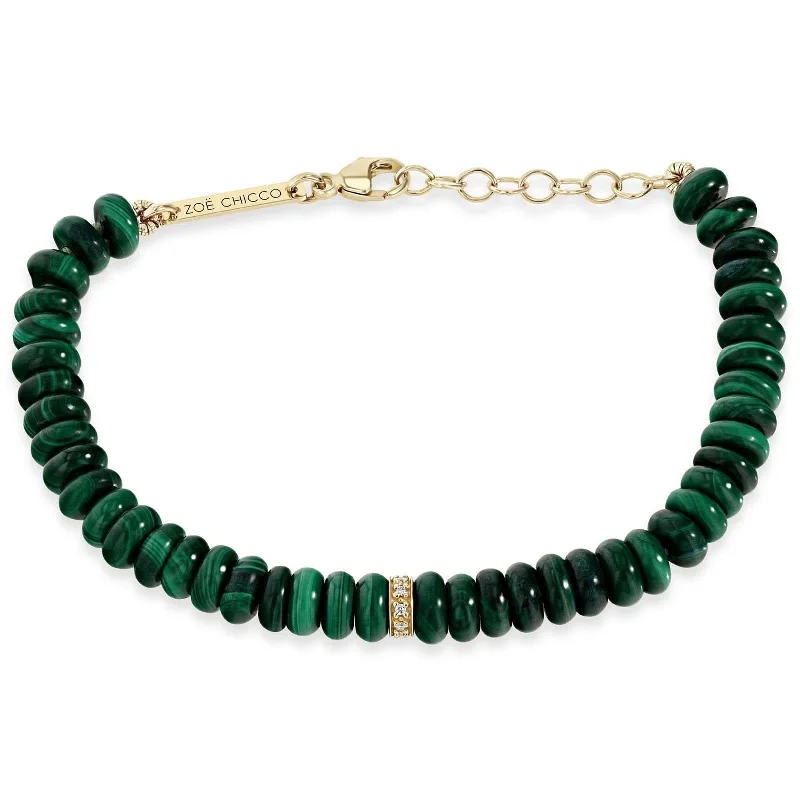 ZOE CHICCO Malachite Beaded Bracelet